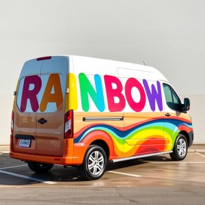 Rainbow text or slogan
