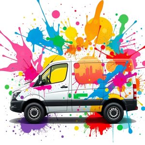 Splash rainbow splatter