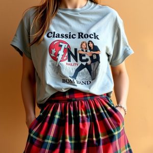 Vintage Band Tee with Skirt