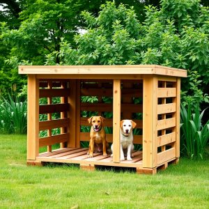 Wooden Pallet Dog Kennel