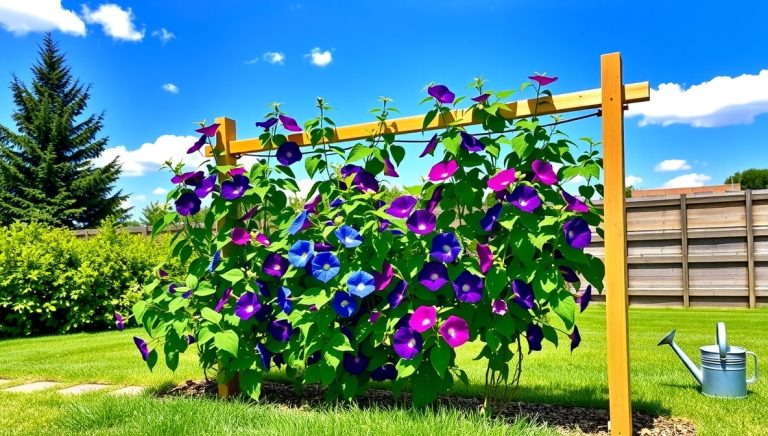 simple diy morning glory trellis ideas