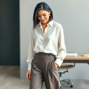 Blouse and Wide-Leg Pants