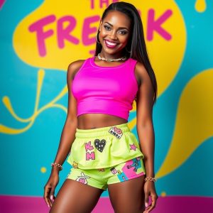 Bright Neon Two-Piece Set