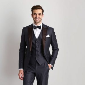 Charcoal Grey Suit for Evening Elegance