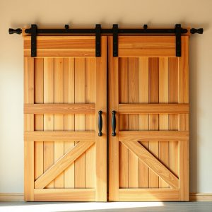 Classic Wooden Plank Barn Door