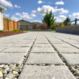 Concrete Paver Grid with Gravel Fill