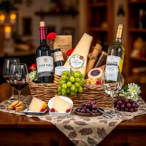 Wine and Cheese Basket