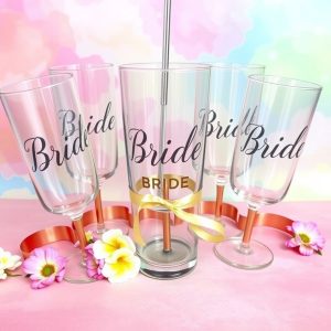 Personalized Bride and Bridesmaid Tumblers