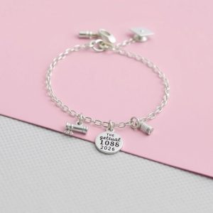 Personalized Graduation Charm Bracelet