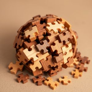 Unique Wooden Puzzle or Brain Teaser