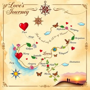 Memorable Map Art: Charting Love’s Journey