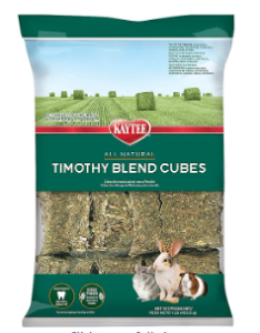 Kaytee Timothy Hay Blend Cubes for Pet Rabbits, Guinea Pigs, Chinchillas, and Other Small Animals