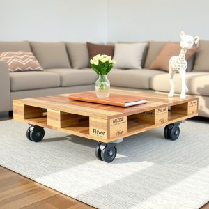 Pallet Coffee Table with Wheels