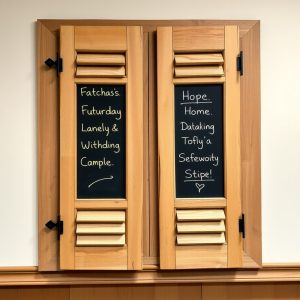 Shutters with Chalkboard Panels