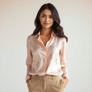 Silk Blouse and Tailored Trousers