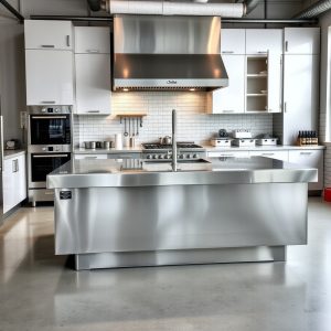 Stainless Steel Industrial Island