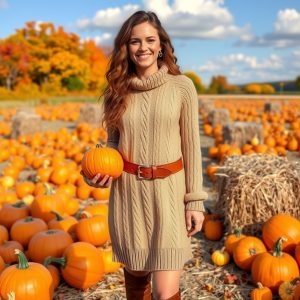 Sweater Dress with Belt