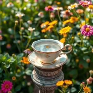 Teacup Bird Bath