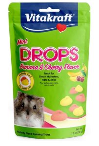 Vitakraft Drops Mini Banana and Cherry Flavor Hamster Treat