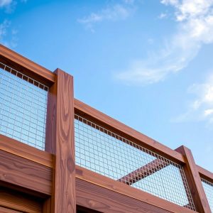 Wood and Wire Combo Railing