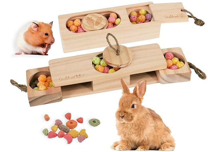 Interactive Wooden Pet Rabbit Toy [Keep Your Bunny Active and Happy ...