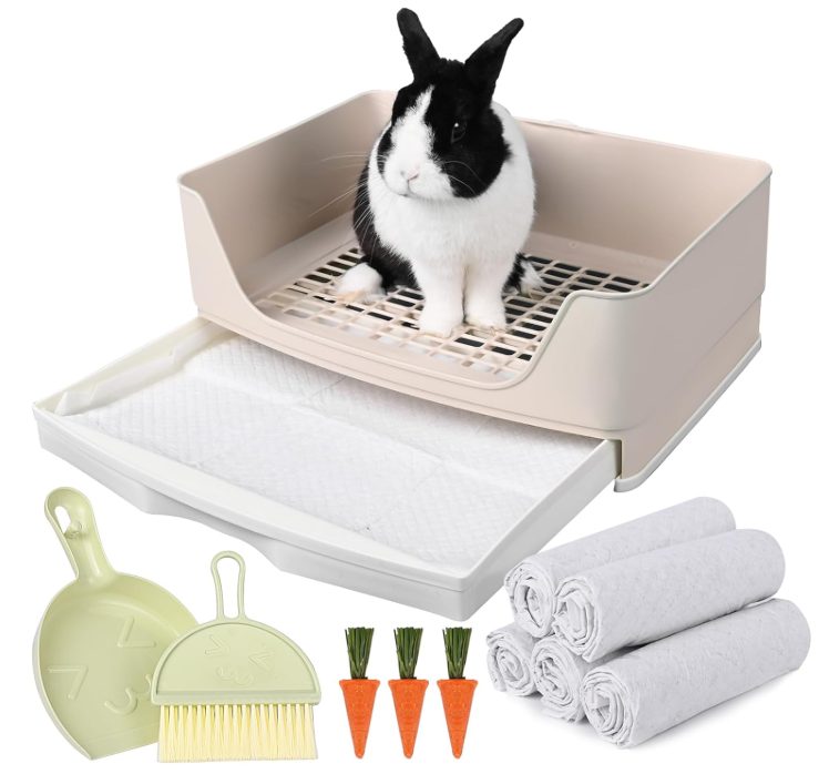 Litter Mat Rabbit Large Rabbit Litter Box for Bunny – Clean, Comfortable, and Easy Potty ...