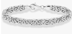 Miabella Italian 925 Sterling Silver Byzantine Bracelet for Women, Handmade in Italy