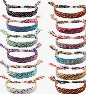 Woven Friendship Bracelets Adjustable Braided Bracelets Handmade Colorful Adjustable String Bracelets with a Sliding Knot Closure for Women